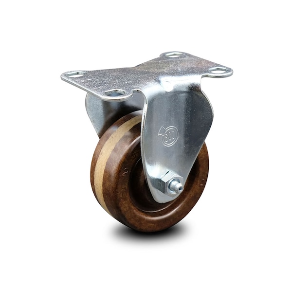 3 Inch High Temp Phenolic Wheel Rigid Top Plate Caster